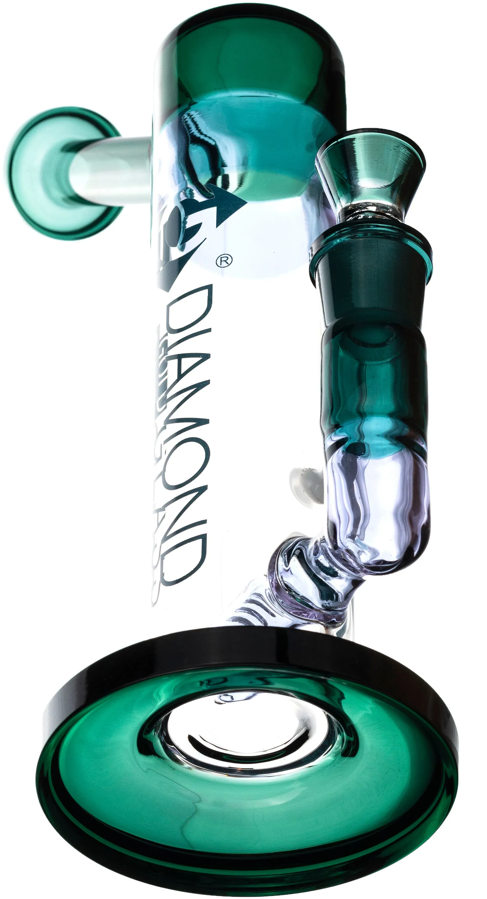 11 Inline Drag Bubbler Rig, by Diamond Glass (free banger included)