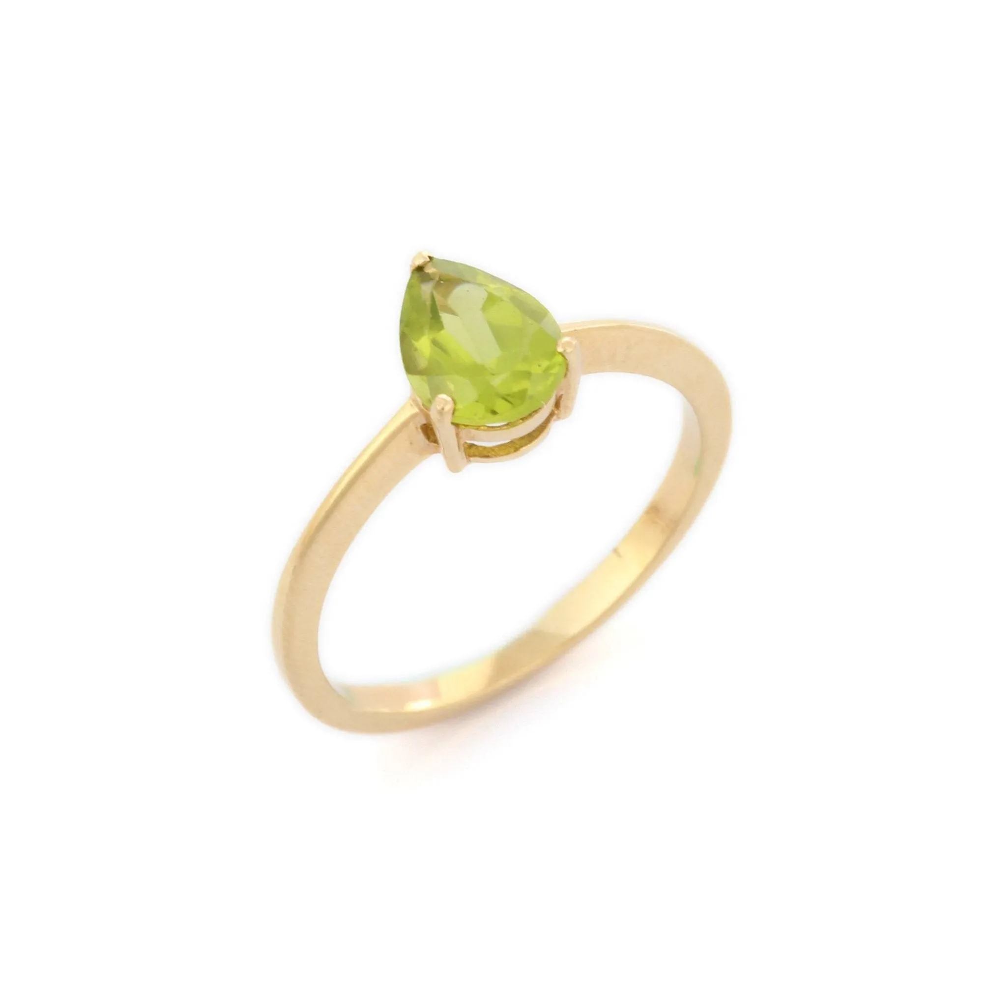 14K Yellow Gold Peridot Ring