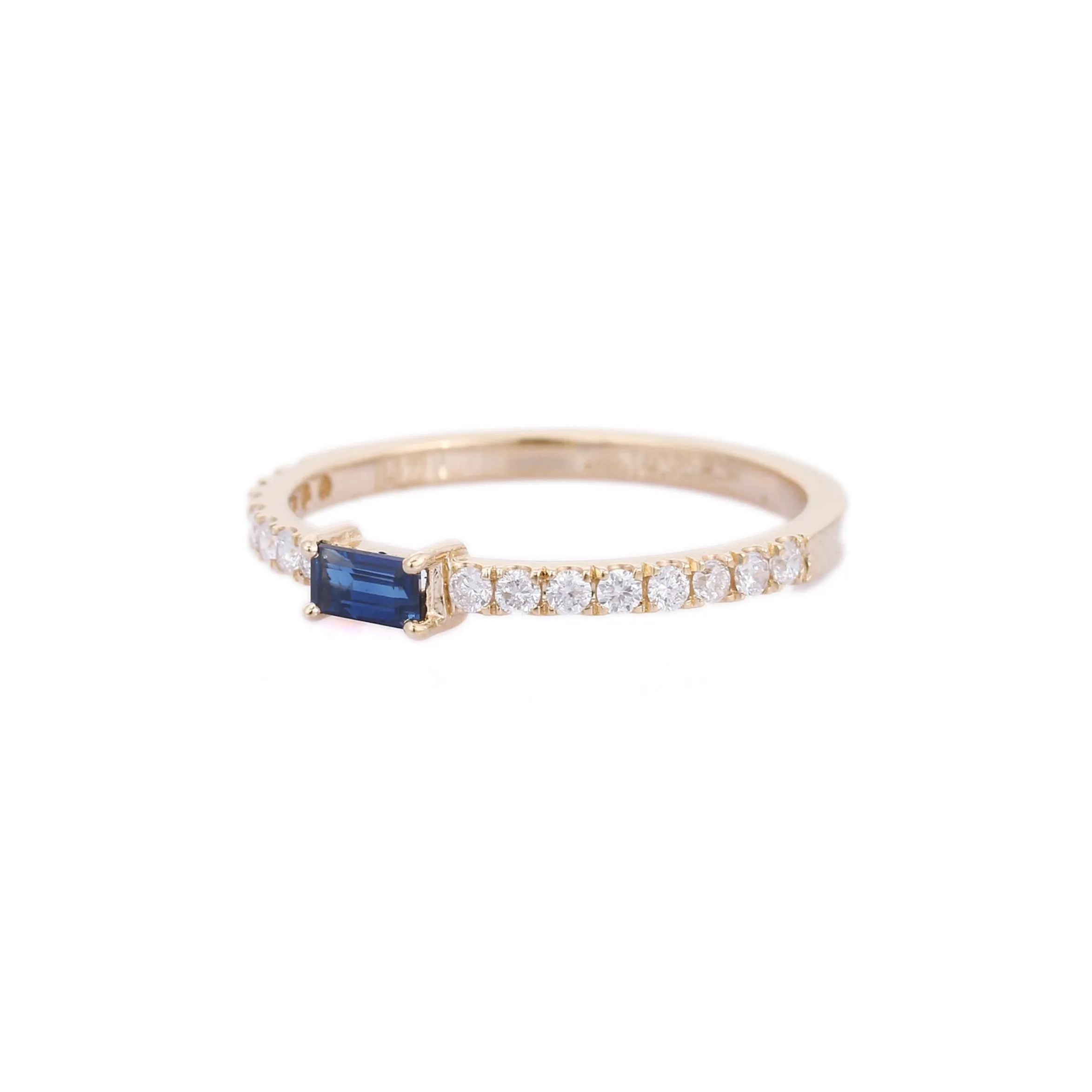 18K Yellow Gold Sapphire Ring