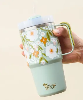 20oz Mini On-The-Go Tumbler - Floral Haven Sage