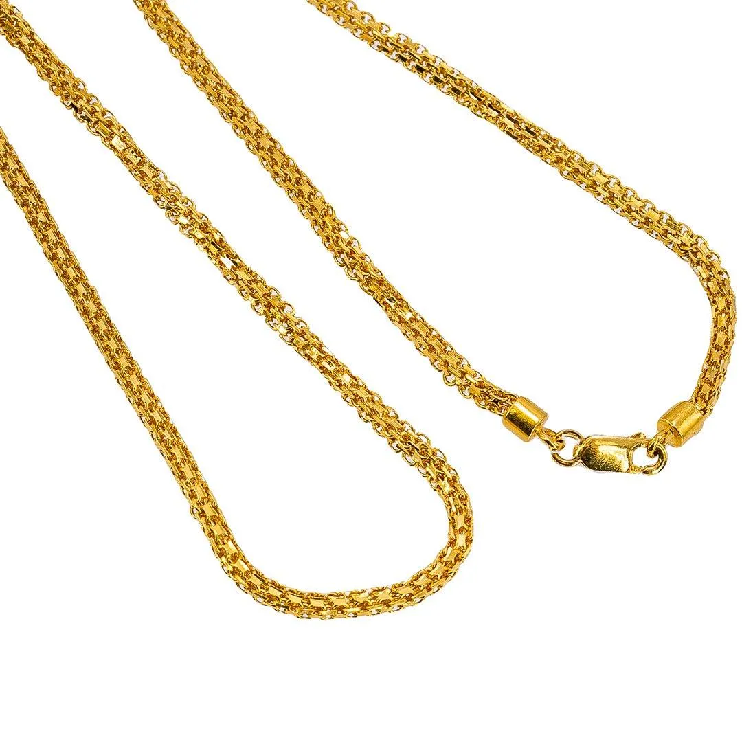 22K Yellow Gold Multi Cable Link Chain