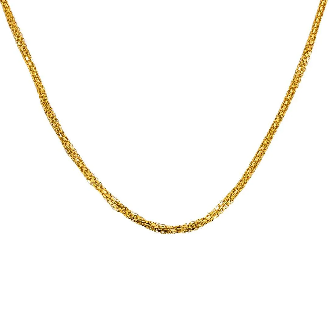 22K Yellow Gold Multi Cable Link Chain