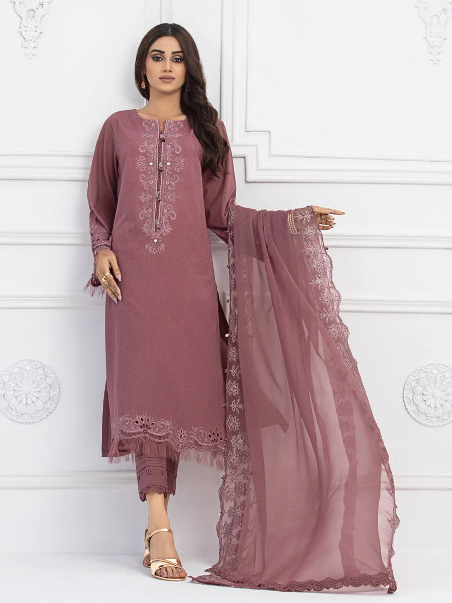 ACE Galleria Bahaar Festive Embroidered Dobby 3Pc Suit A-WU3P23-22778