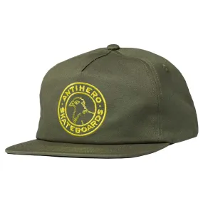 Anti Hero - Basic Pigeon Round Snapback Sage/Yellow