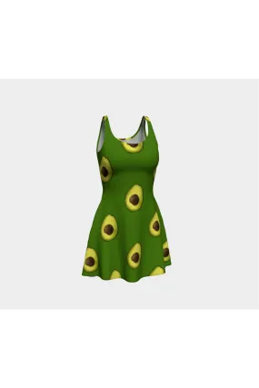 Avocado Avenue Flare Dress