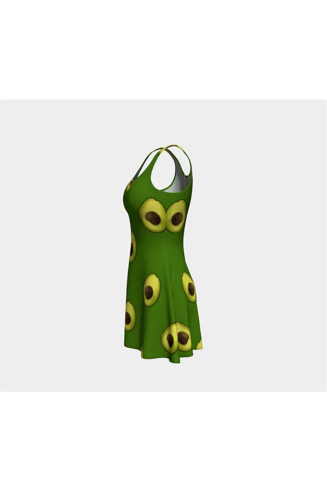 Avocado Avenue Flare Dress