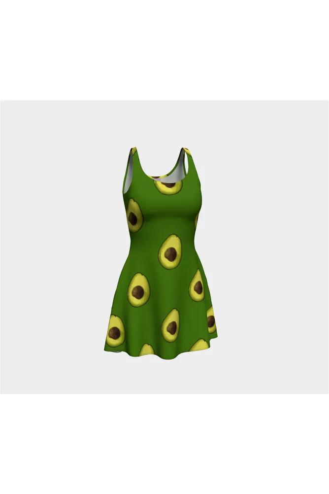 Avocado Avenue Flare Dress