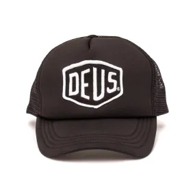 Baylands Trucker Hat - Black-White w/ Black Mesh