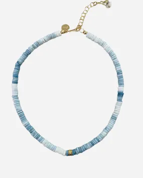 Blue Opal Heishi Choker