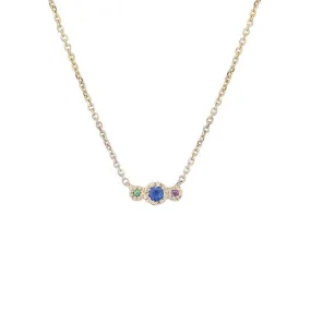 Blue Sapphire Journey Necklace