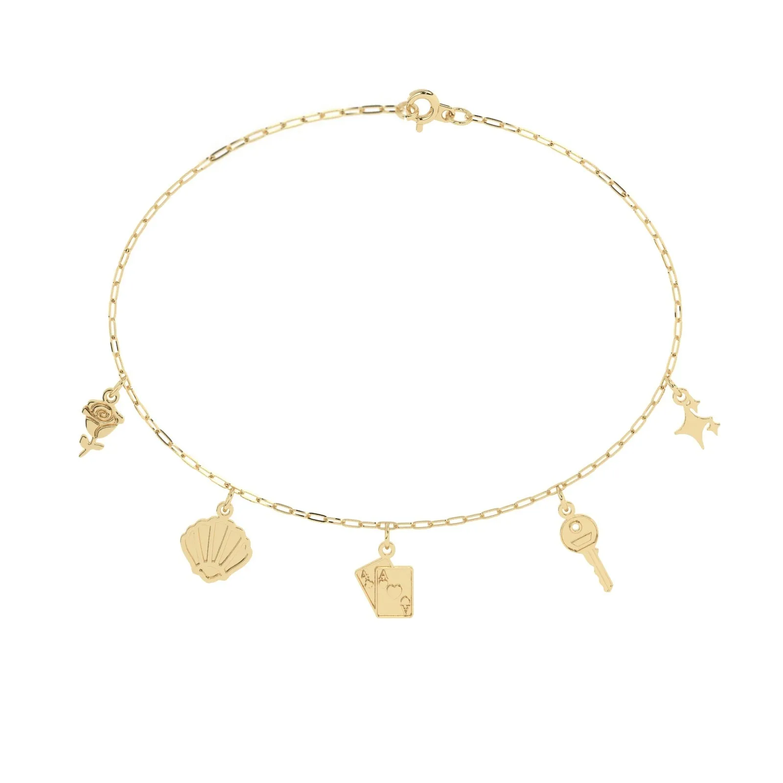 Build Your Own Two Charm Bracelet | 10k Yellow Gold