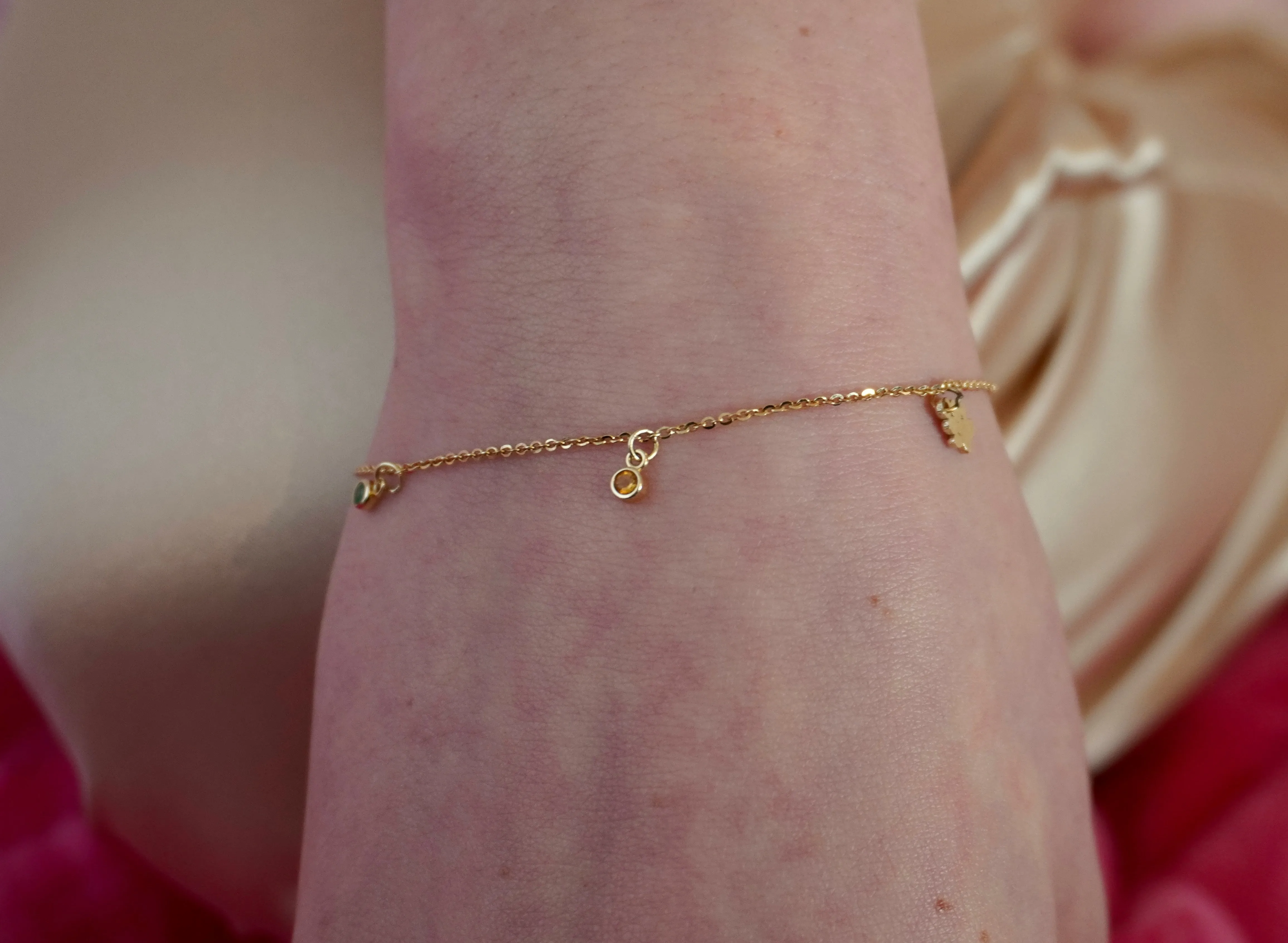 Build Your Own Two Charm Bracelet | 10k Yellow Gold