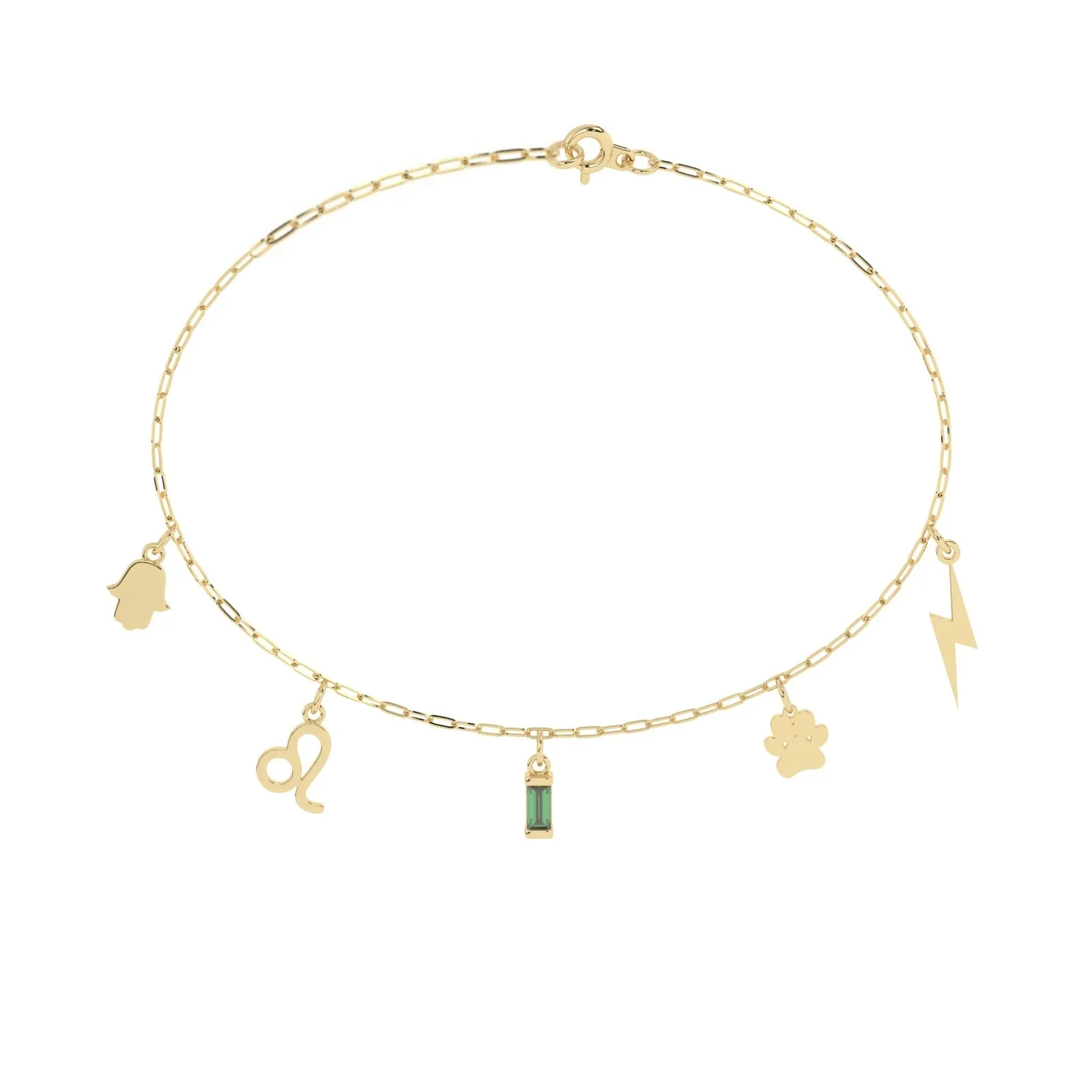 Build Your Own Two Charm Bracelet | 10k Yellow Gold