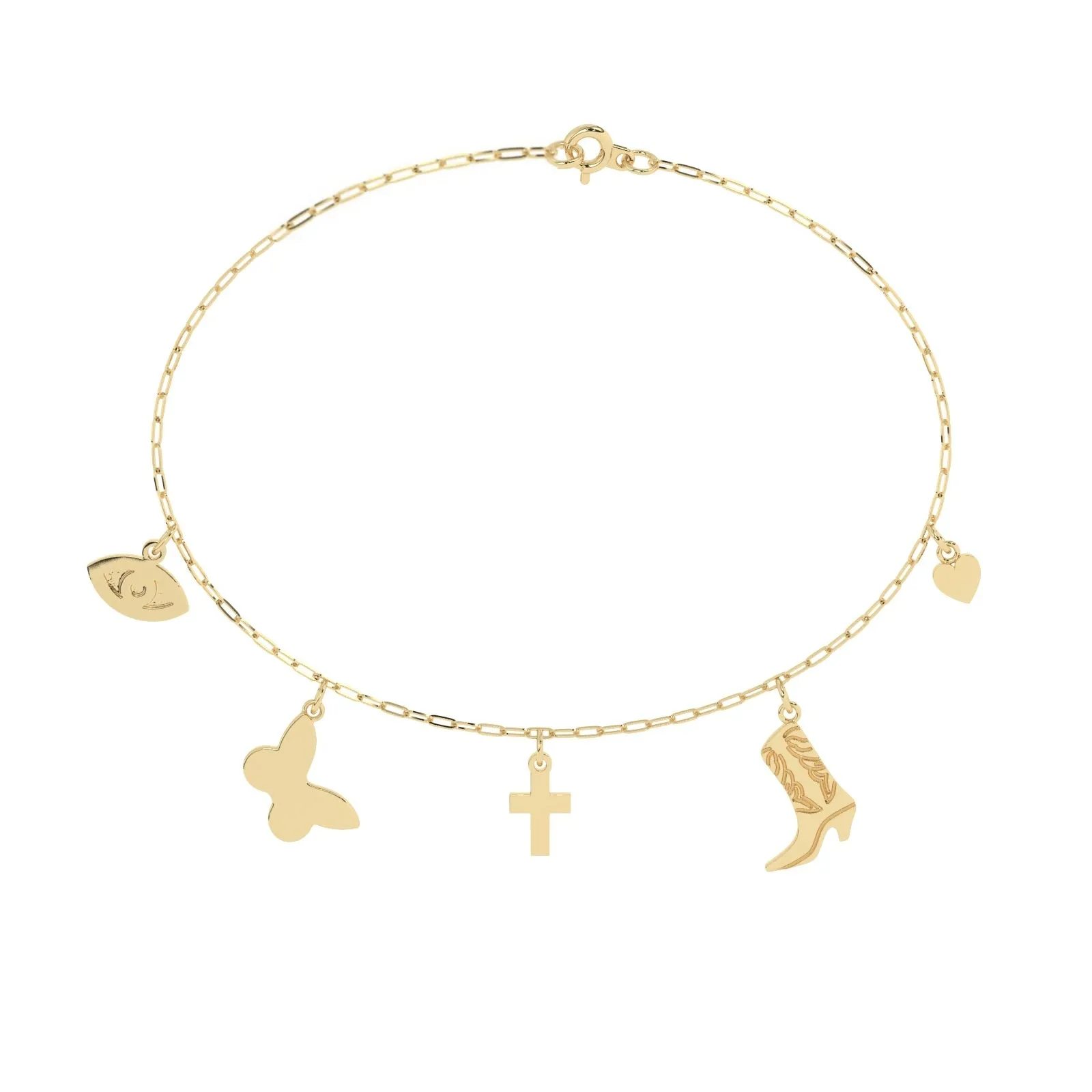 Build Your Own Two Charm Bracelet | 10k Yellow Gold