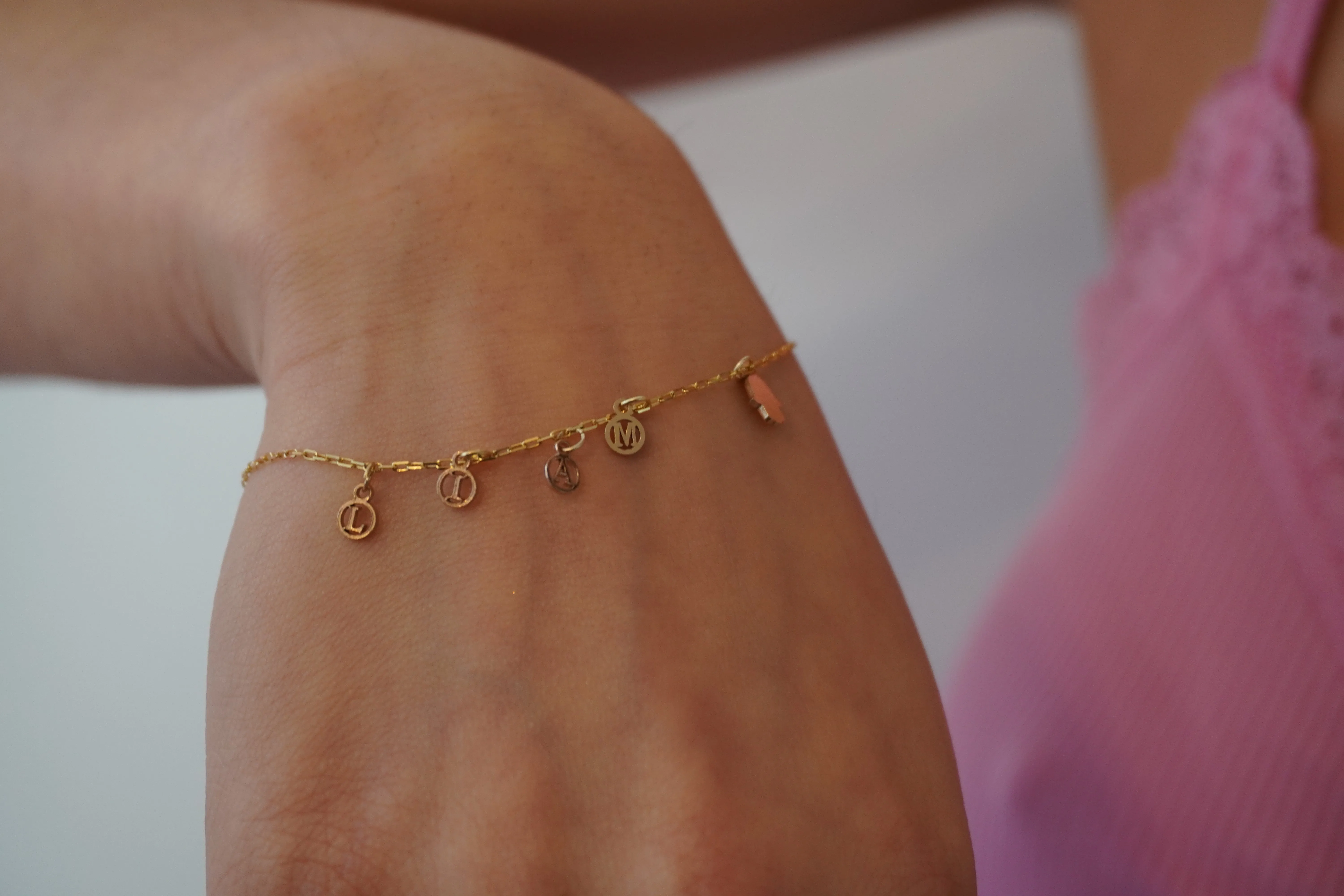 Build Your Own Two Charm Bracelet | 10k Yellow Gold