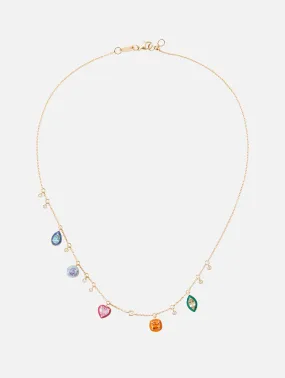 Catena Enamel and Rainbow Sapphire Necklace