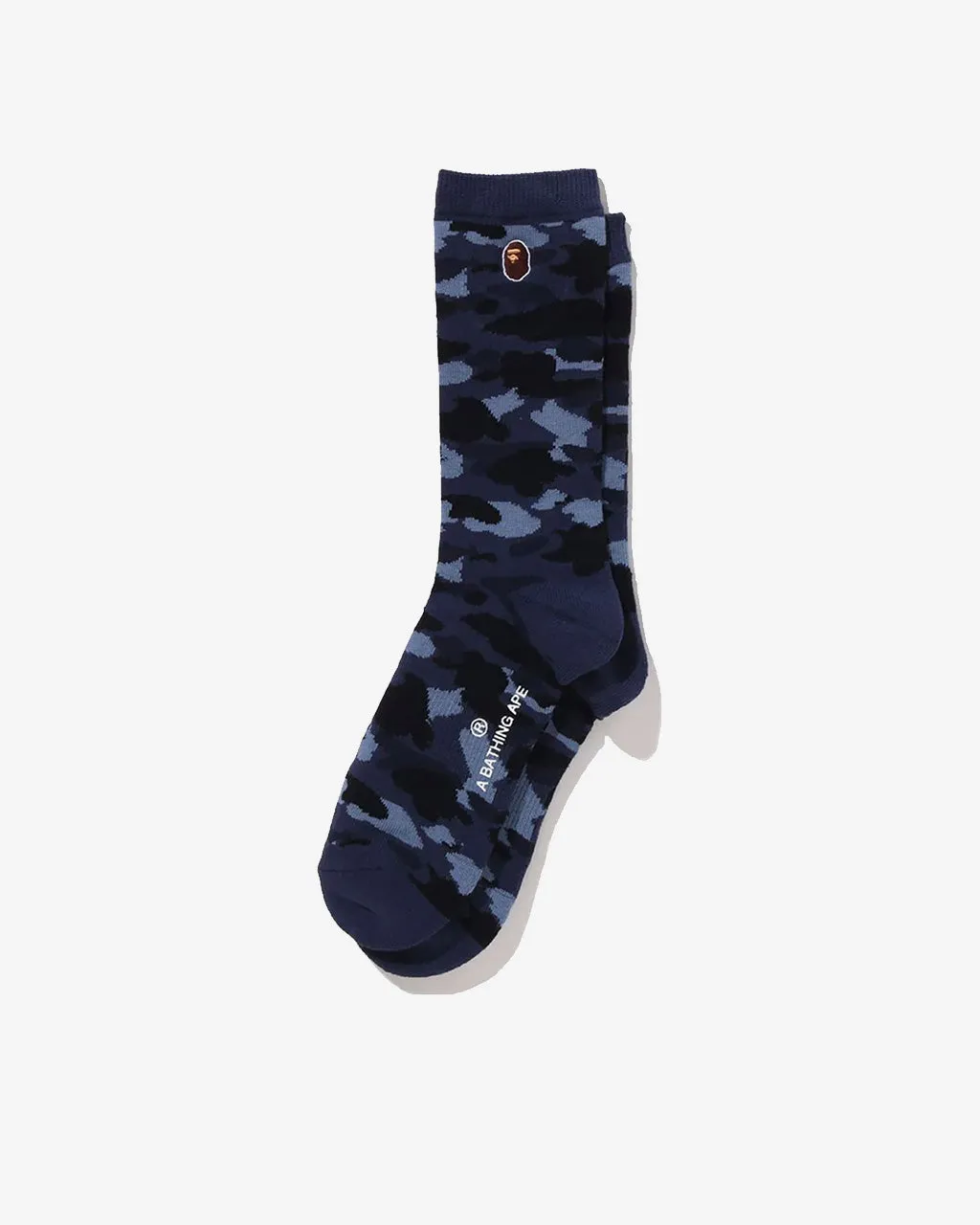 Color Camo Ape Head One Point Socks Navy Blue