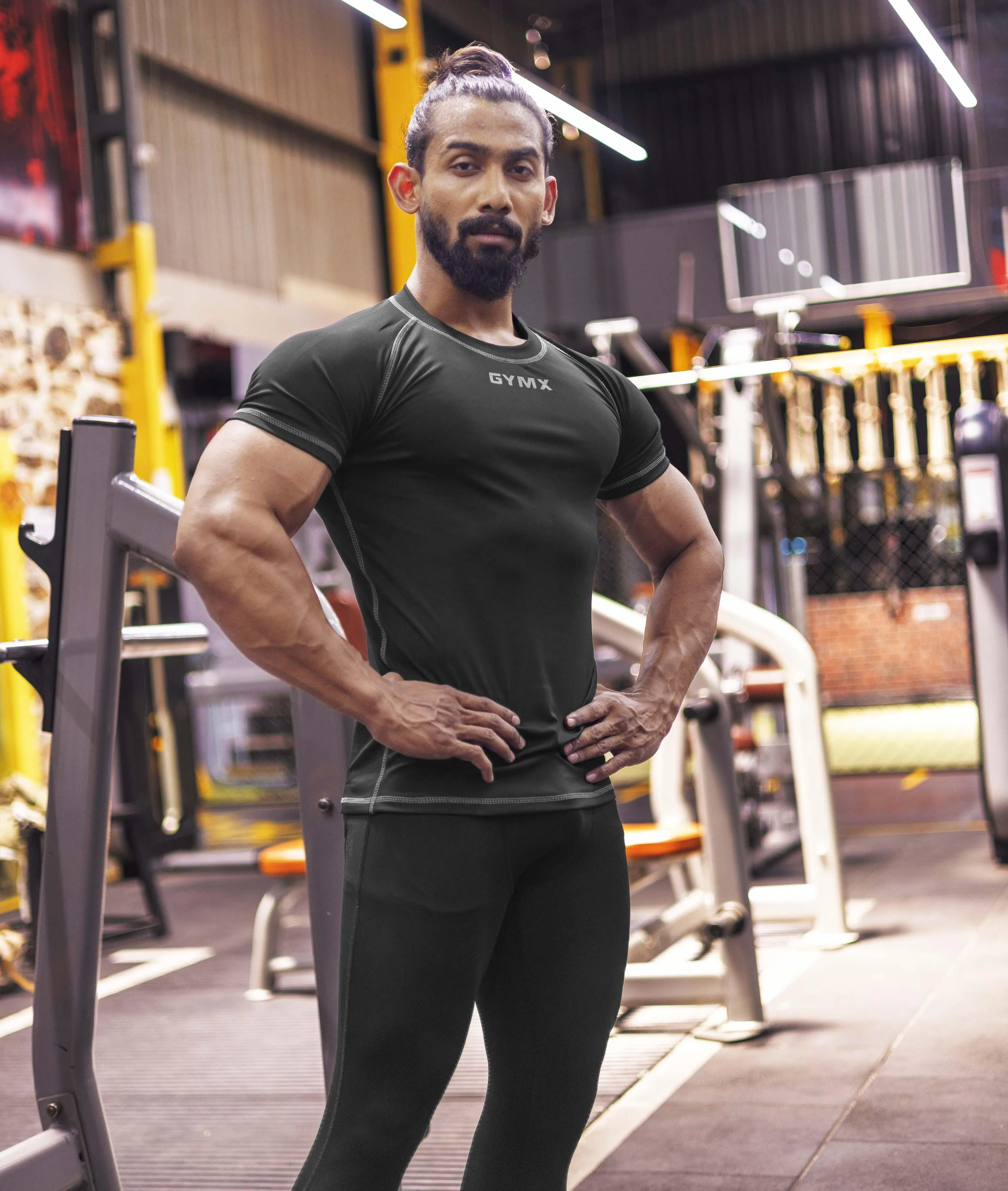 Compression GymX Tee: Pitch Black