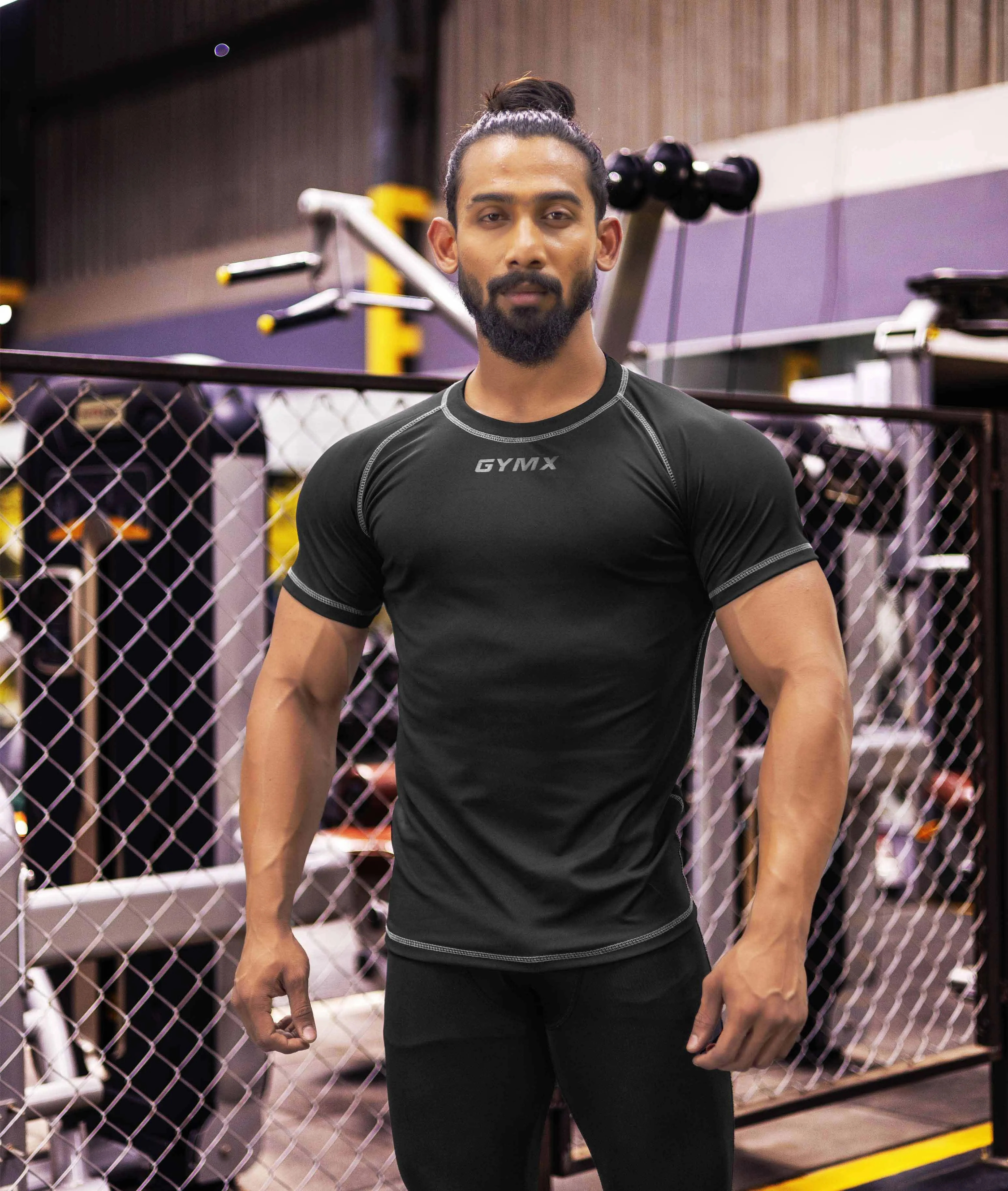 Compression GymX Tee: Pitch Black