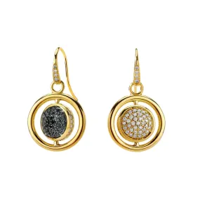 Cosmic Diamond Swivel Earrings