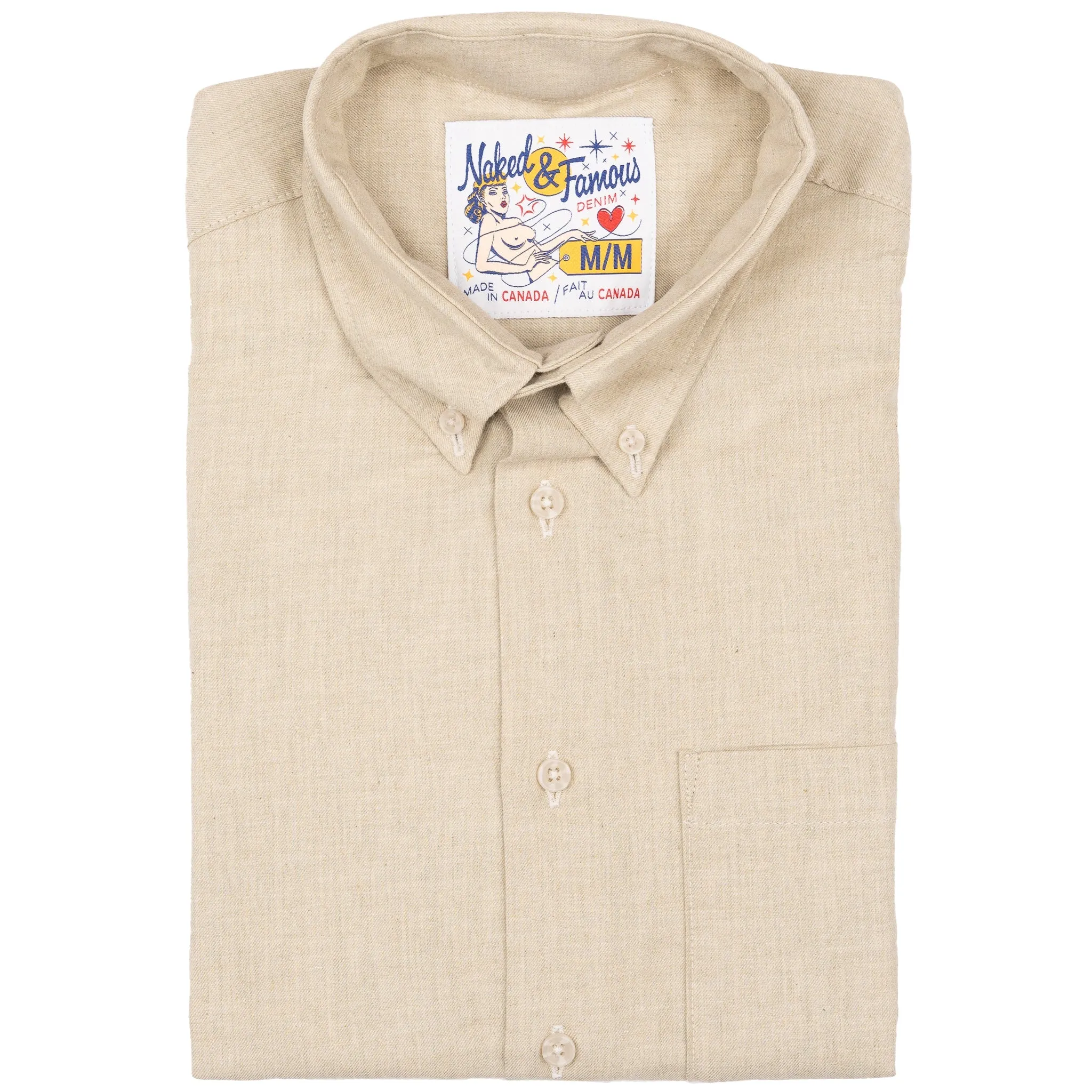 Easy Shirt - Melange Soft Twill - Pale Taupe