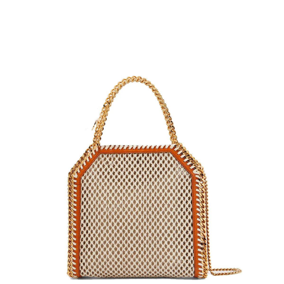 Falabella Mini Tote Rope Mesh, Ivory/Beige