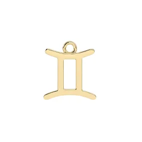 Gemini Zodiac Charm | 10k Yellow Gold