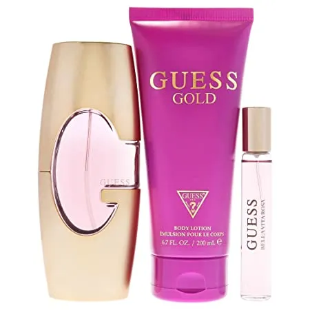 Guess Gold 3pc Gift Set Eau de parfum  2.5 oz  75 ml Women