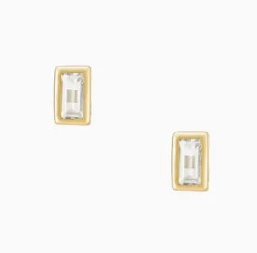 Imogene Studs in White Topaz