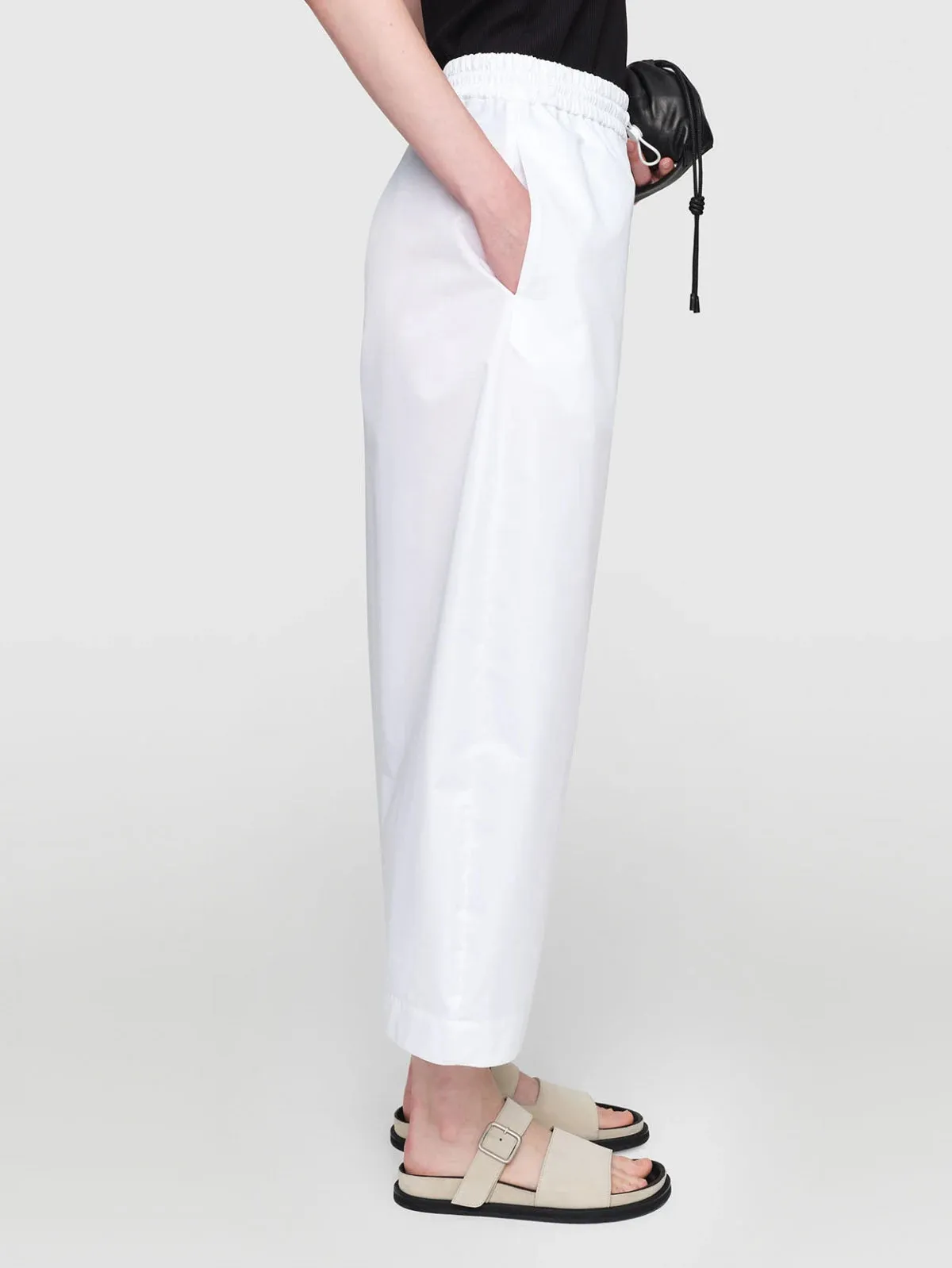 MASERU Paper Poplin Pants White