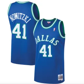 Men's Dallas Mavericks Dirk Nowitzki Mitchell & Ness Blue 1998-99 Hardwood Classics Swingman Jersey