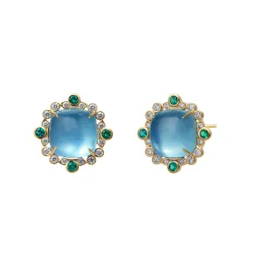 Mogul Aquamarine Studs