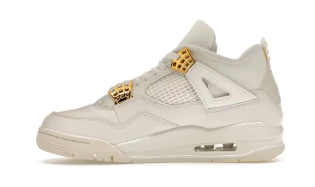 Nike Air Jordan 4 Retro Metallic Gold Women's