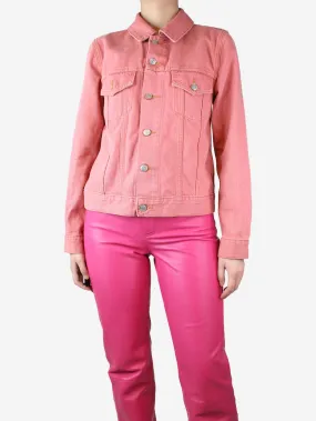 Pink denim jacket - size UK 10