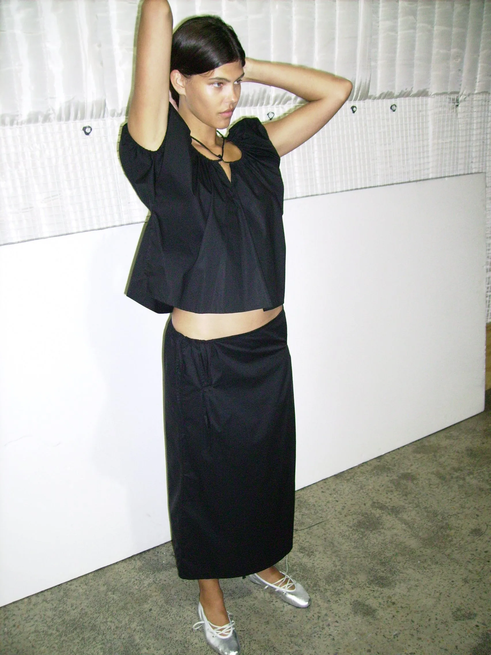 Pintuck Skirt - Black