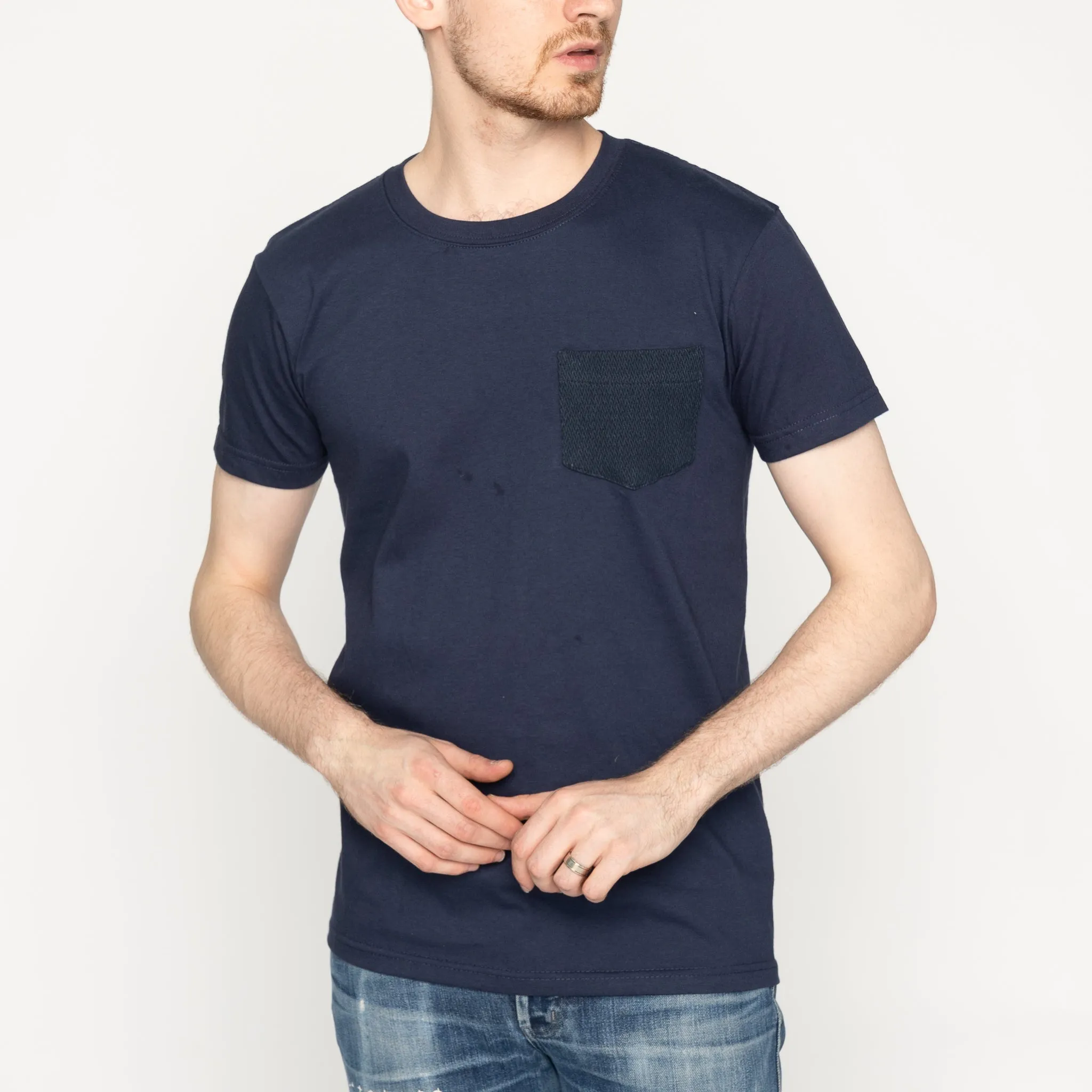 Pocket Tee - Navy - Yagasuri Denim