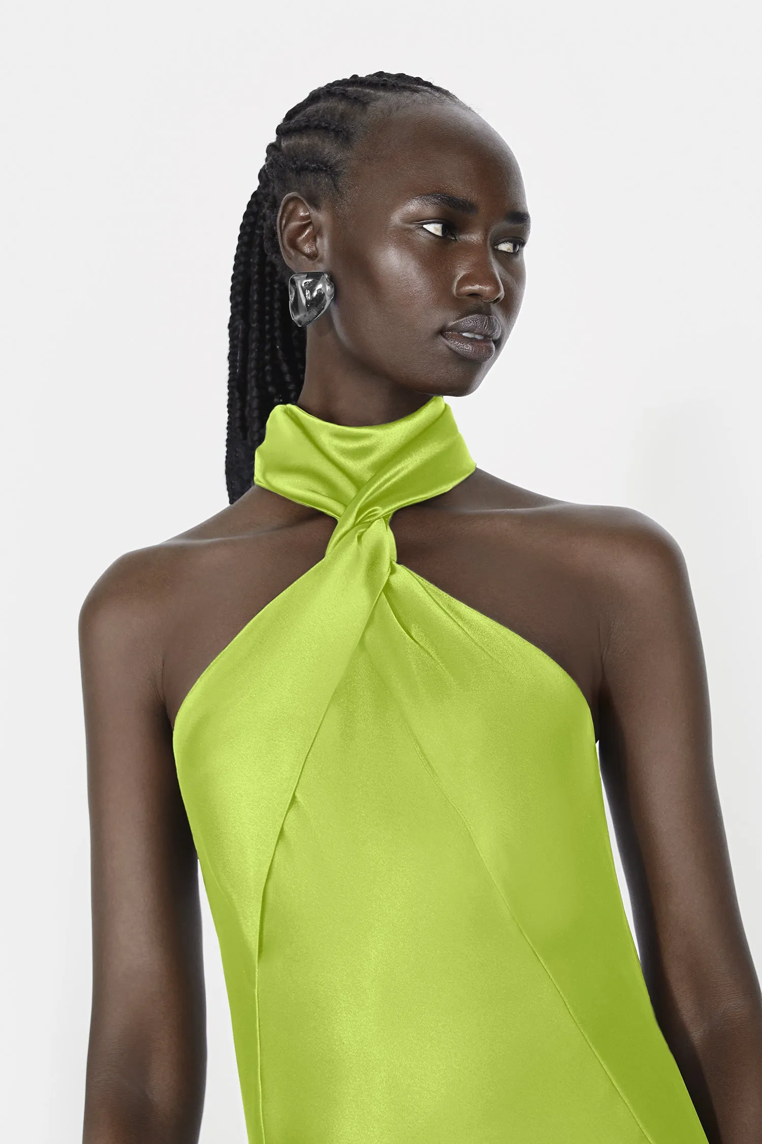 Portico Dress - Lime Yellow