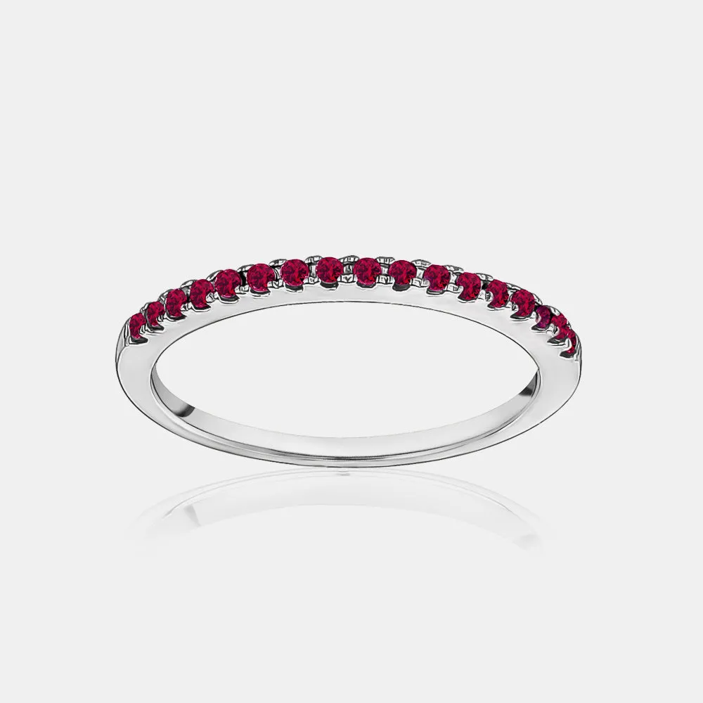 Stackable Pavé Ruby Ring