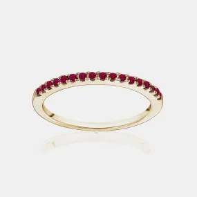 Stackable Pavé Ruby Ring