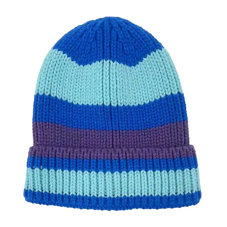 Striped Cuff Beanie Hat