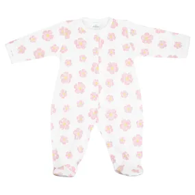 Sweet Flowers Printed Footie | Baby Girl