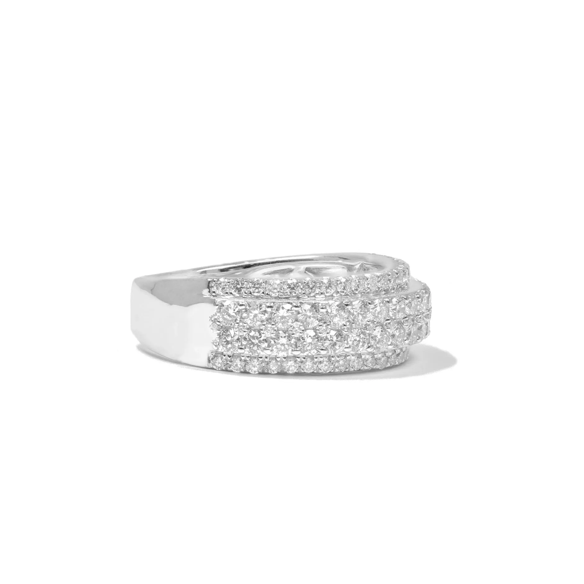 The Daphne Ring 4 Row in 18K White Gold