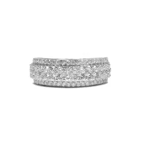 The Daphne Ring 4 Row in 18K White Gold