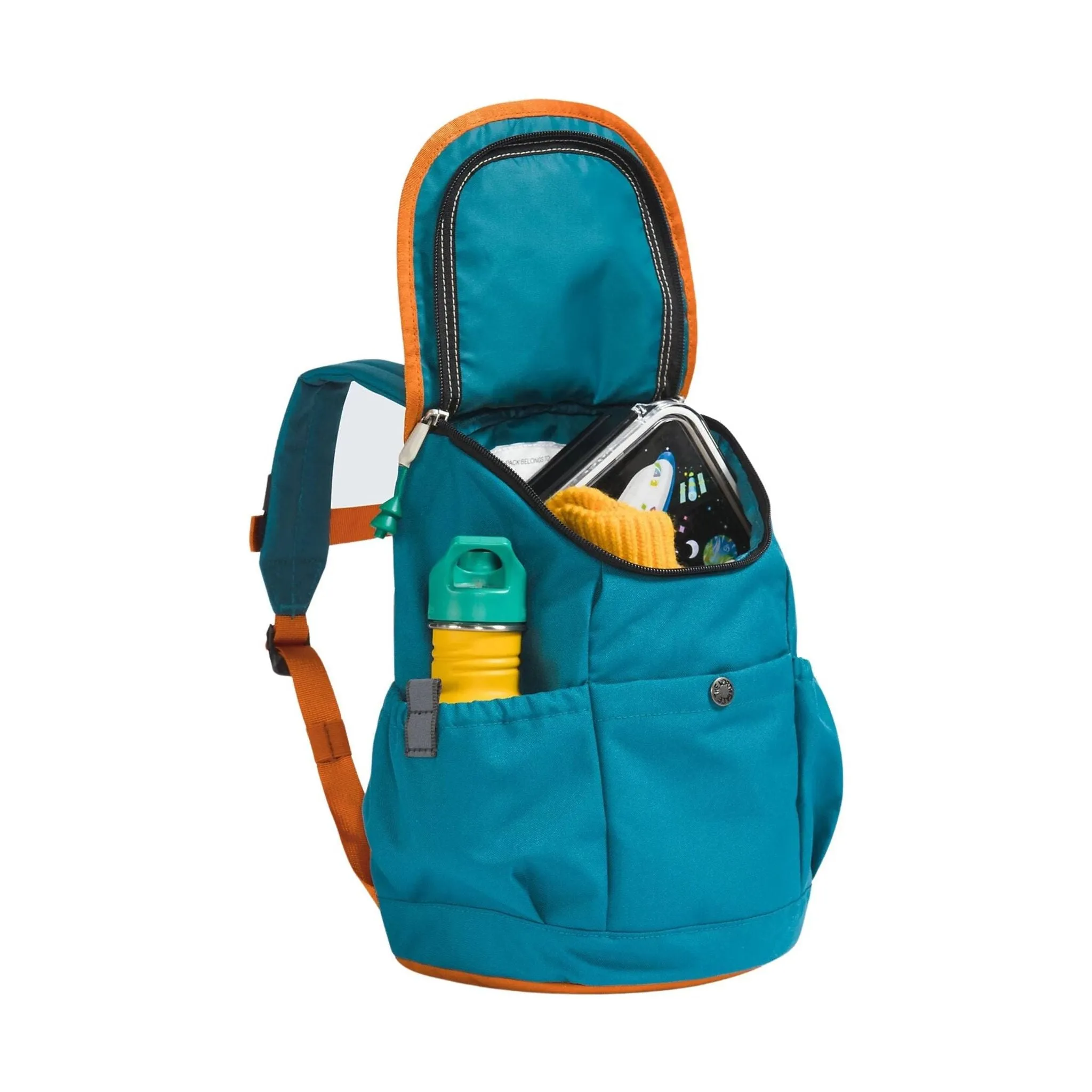 The North Face Youth Mini Explorer Backpack - Blue Moss/Gravel/Desert Rust