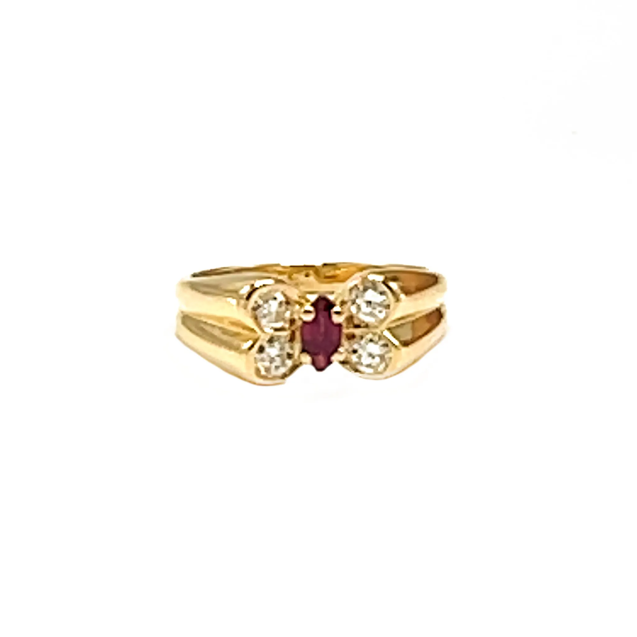 Van Cleef & Arpels Ruby Diamond Butterfly Ring