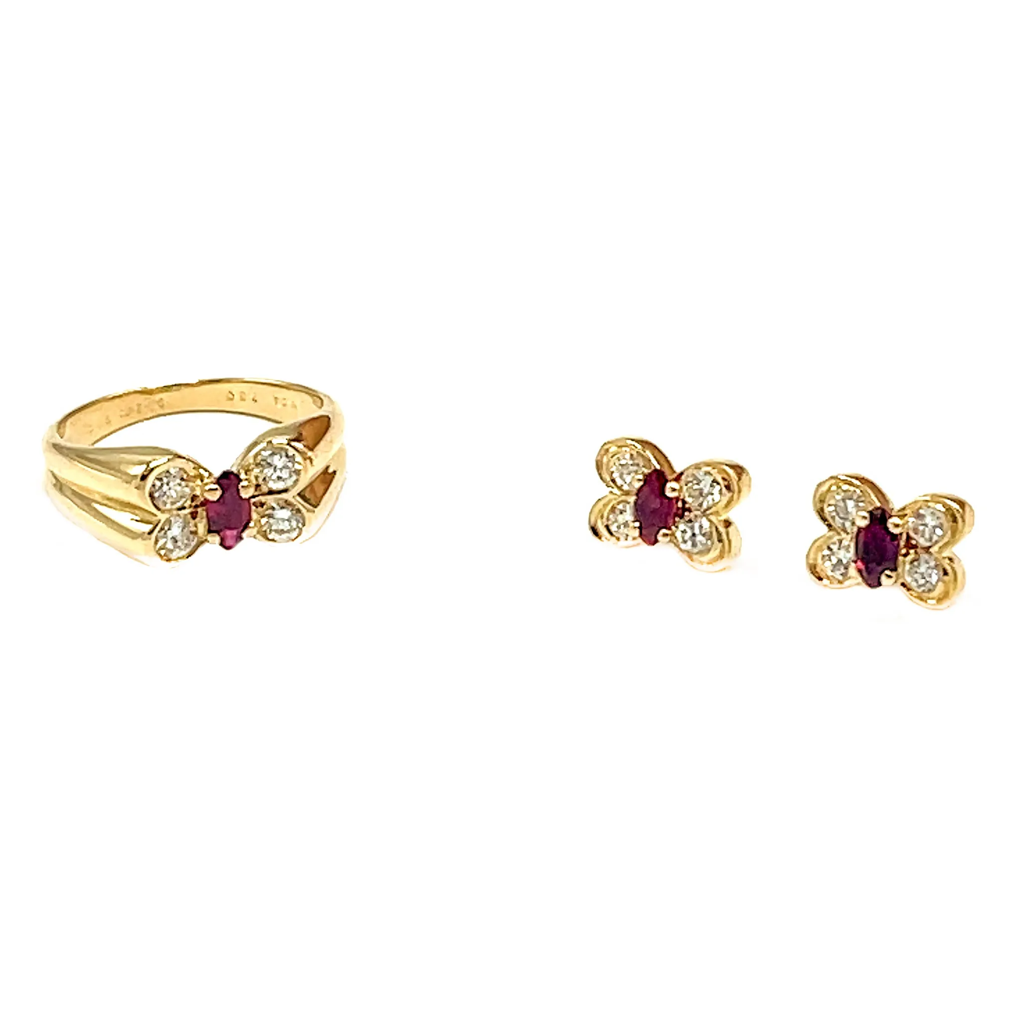 Van Cleef & Arpels Ruby Diamond Butterfly Ring