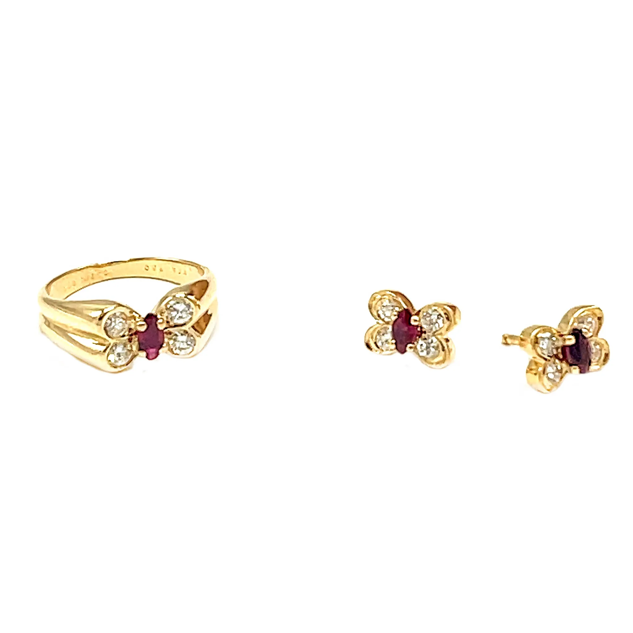 Van Cleef & Arpels Ruby Diamond Butterfly Ring